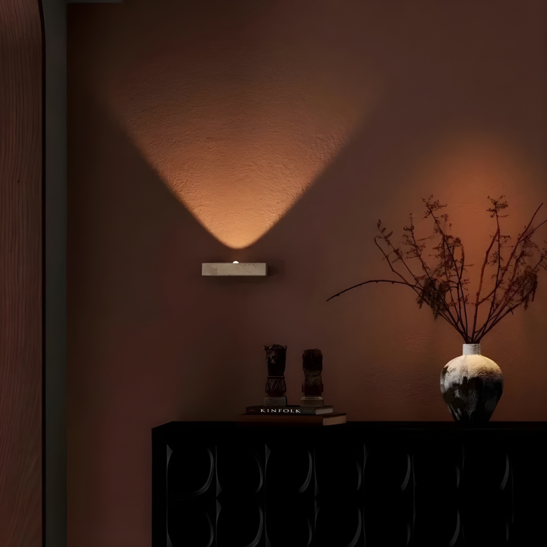 Maelle wall sconce dimensions and installation illustration