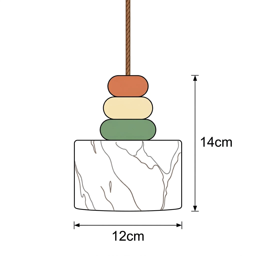 Cairn Pendant Lamp technical diagram with dimensions