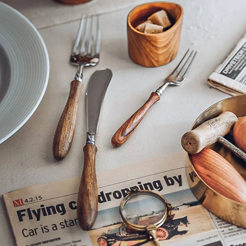 Teak Cutlery Set