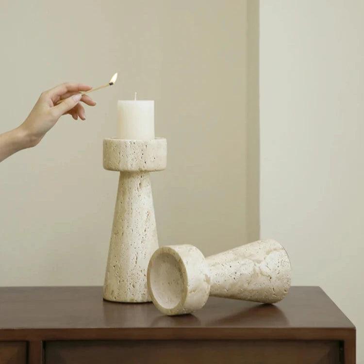 Minimalist Marble Candle Holder - The deco nook