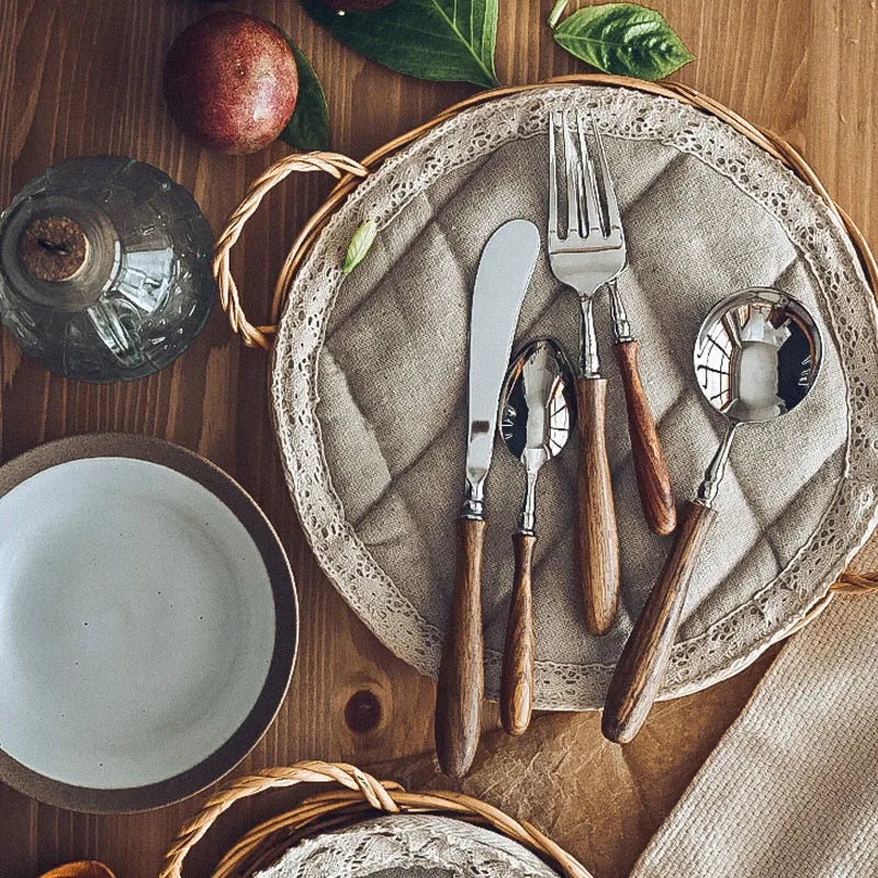 Teak Cutlery Set