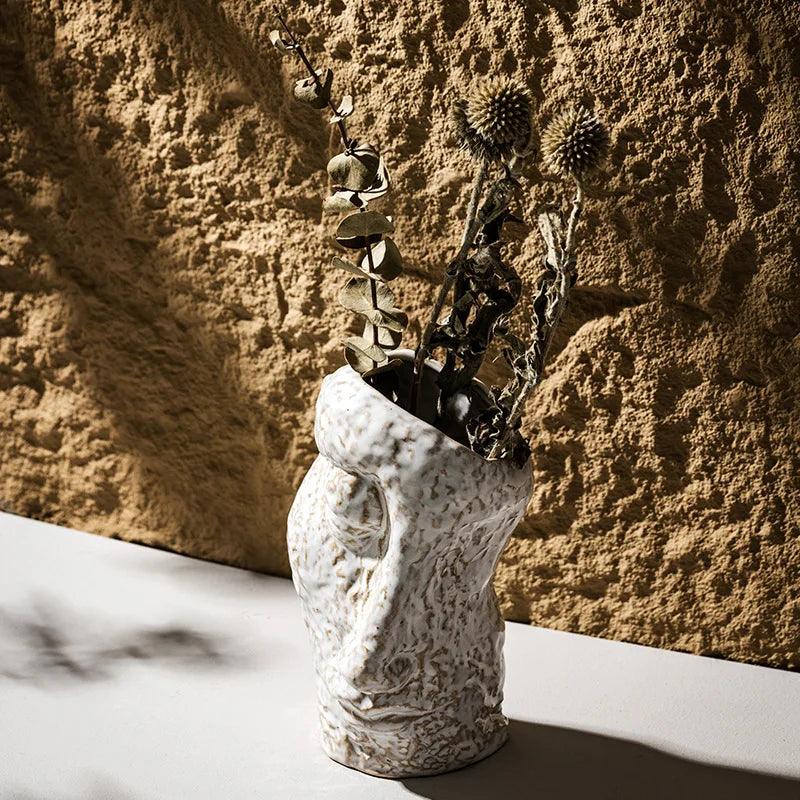 Abstract Face Vase - The deco nook