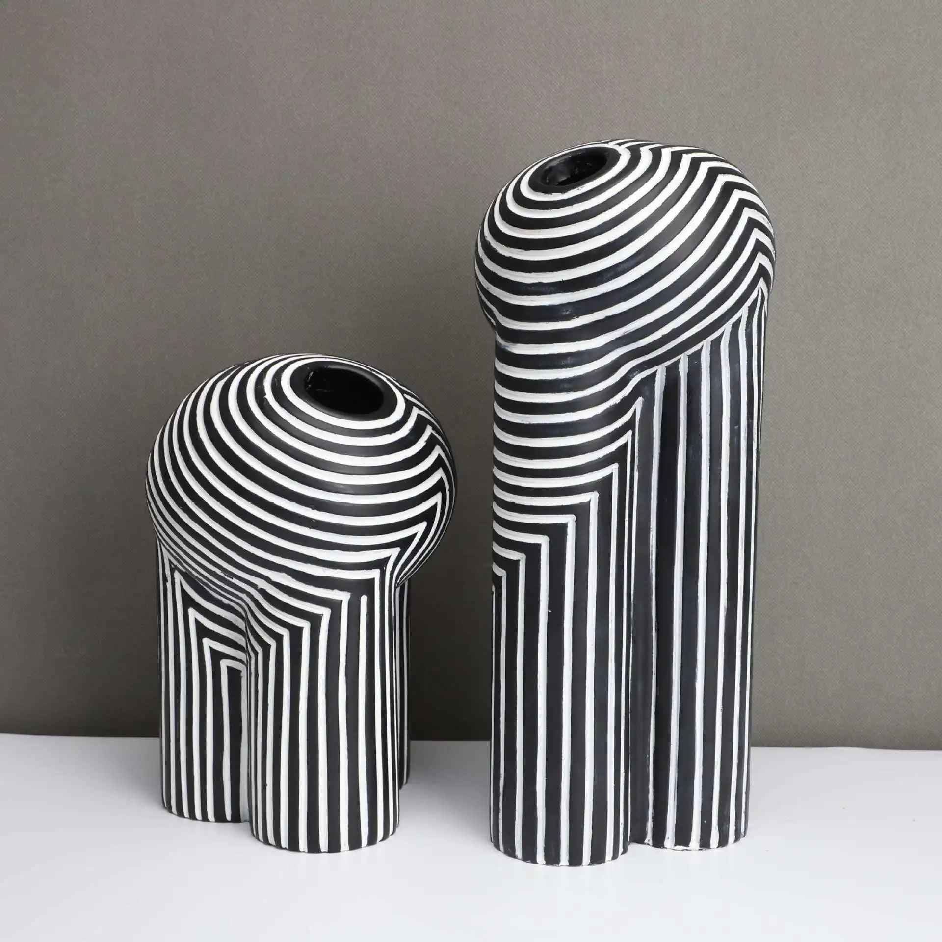 Modern Striped Vases - The deco nook