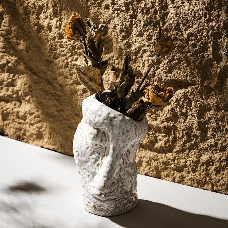 Abstract Face Vase - The deco nook
