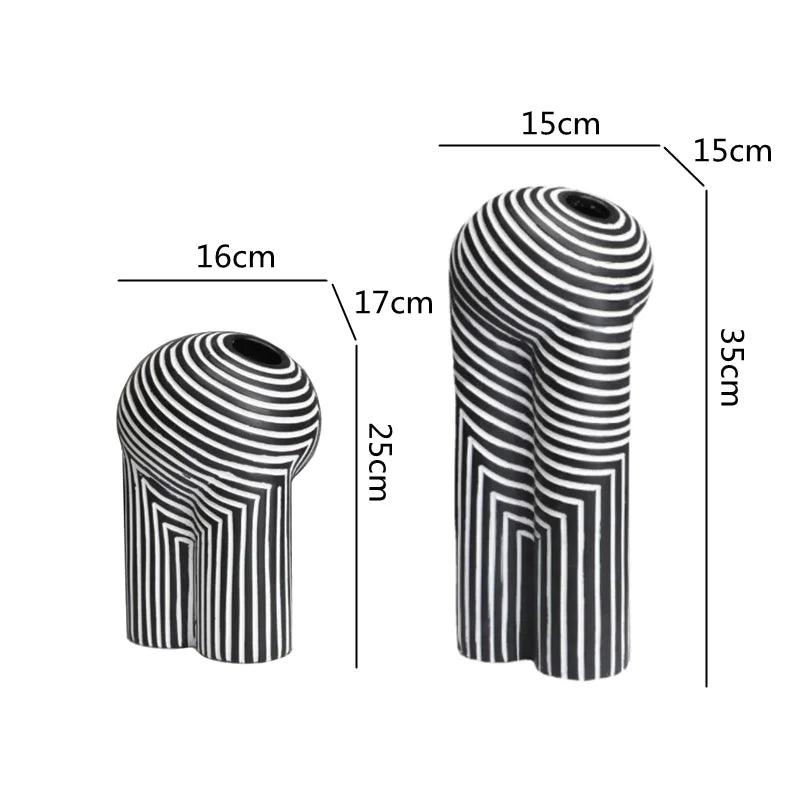 Modern Striped Vases - The deco nook