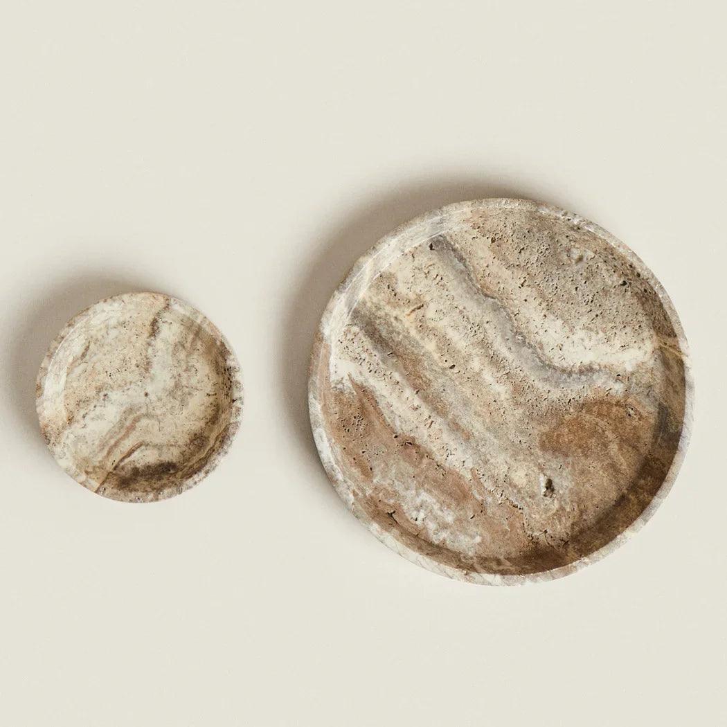 Travertine Decorative Plates - The deco nook