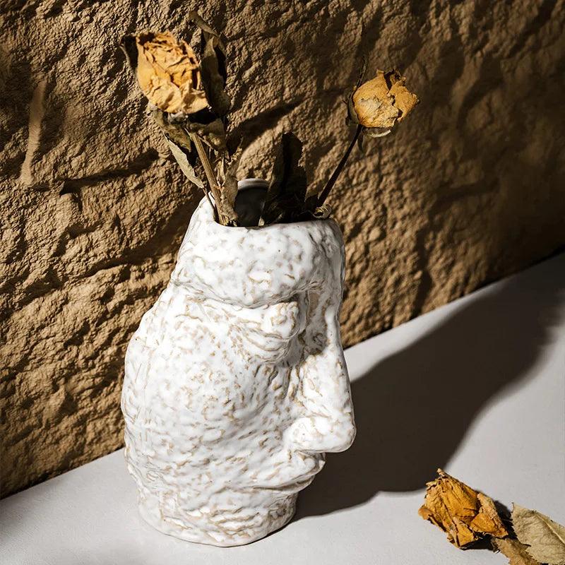 Abstract Face Vase - The deco nook
