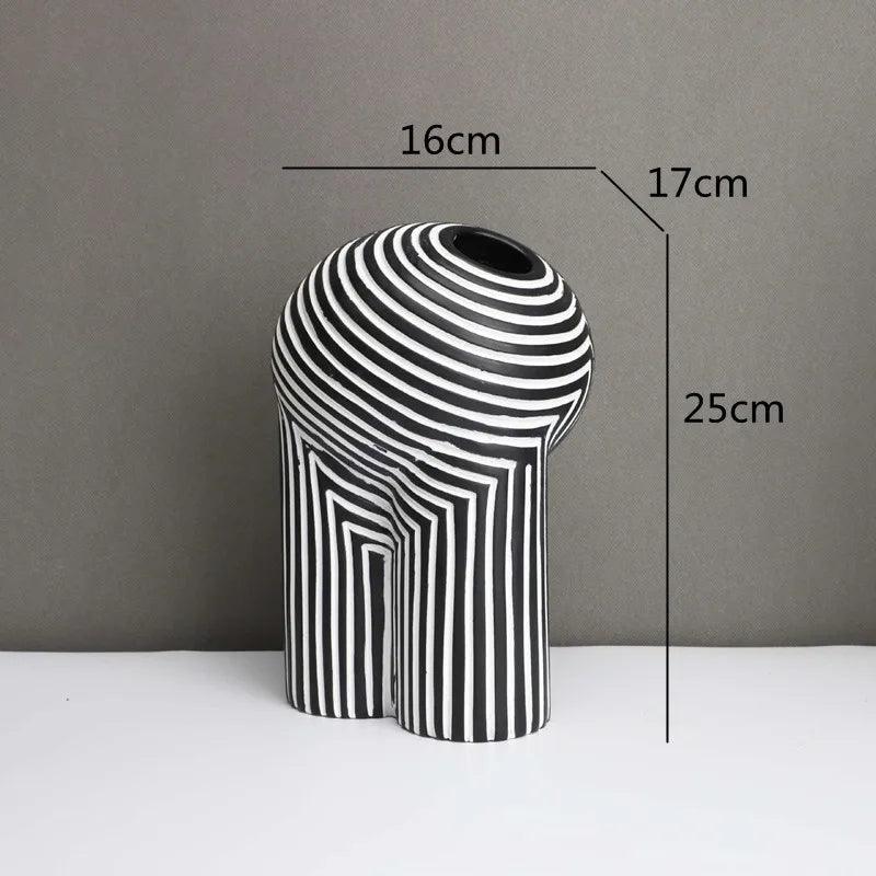 Modern Striped Vases - The deco nook