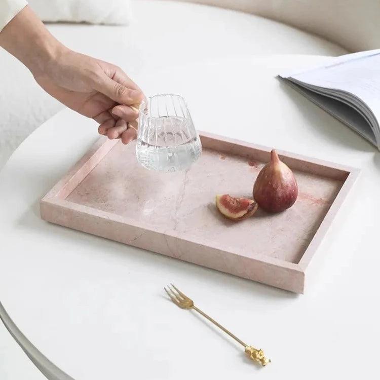 Pink Marble Tray - The deco nook