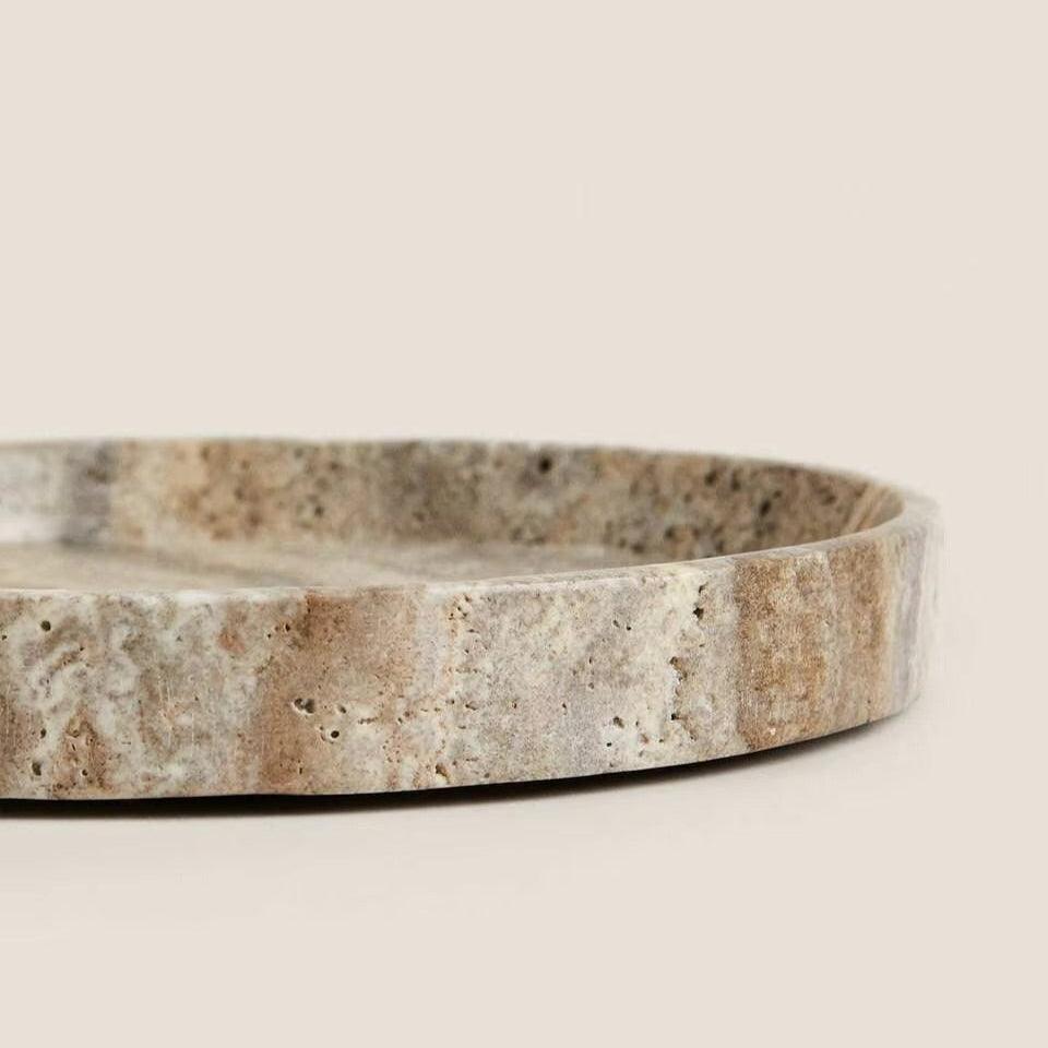 Travertine Decorative Plates - The deco nook