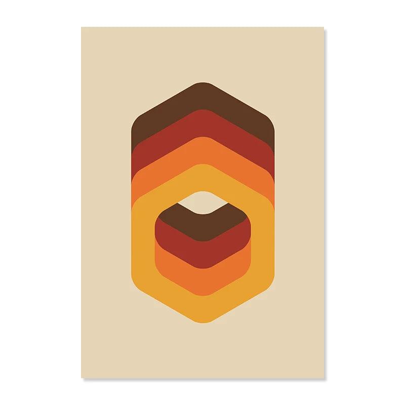 Orange Figures Prints - The deco nook