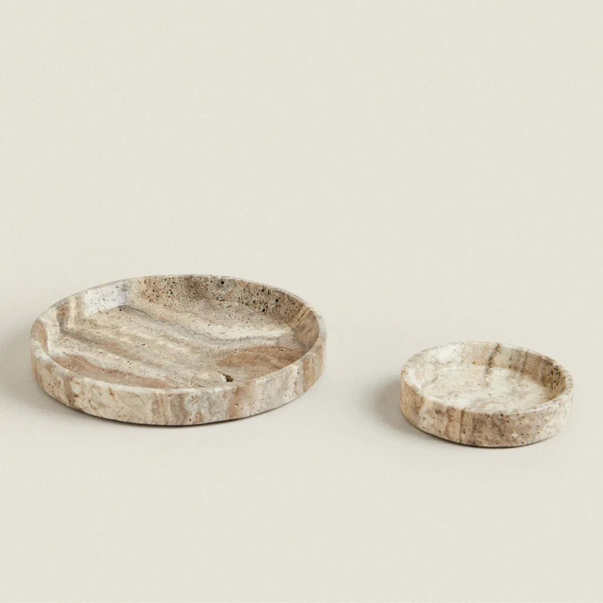 Travertine Decorative Plates - The deco nook