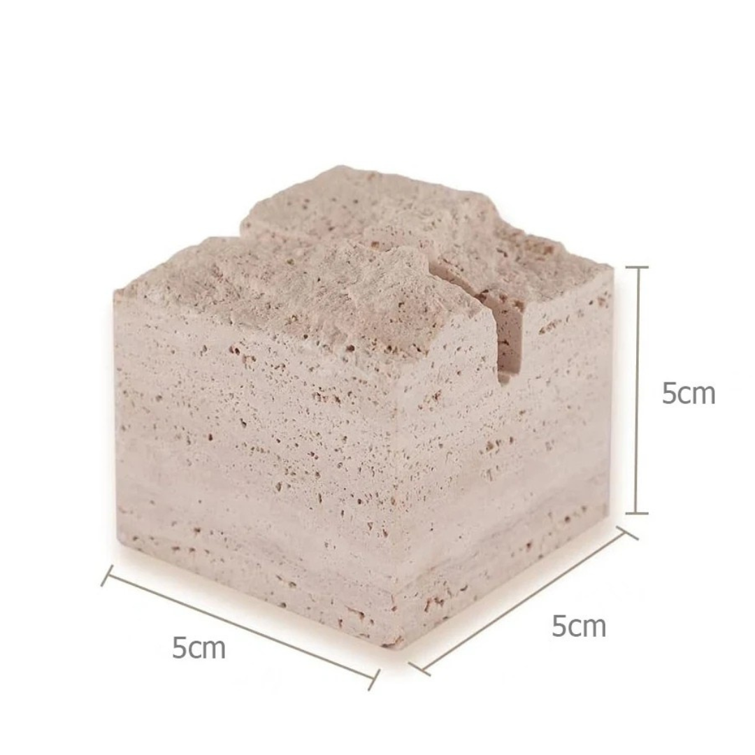 Travertine Card Holder