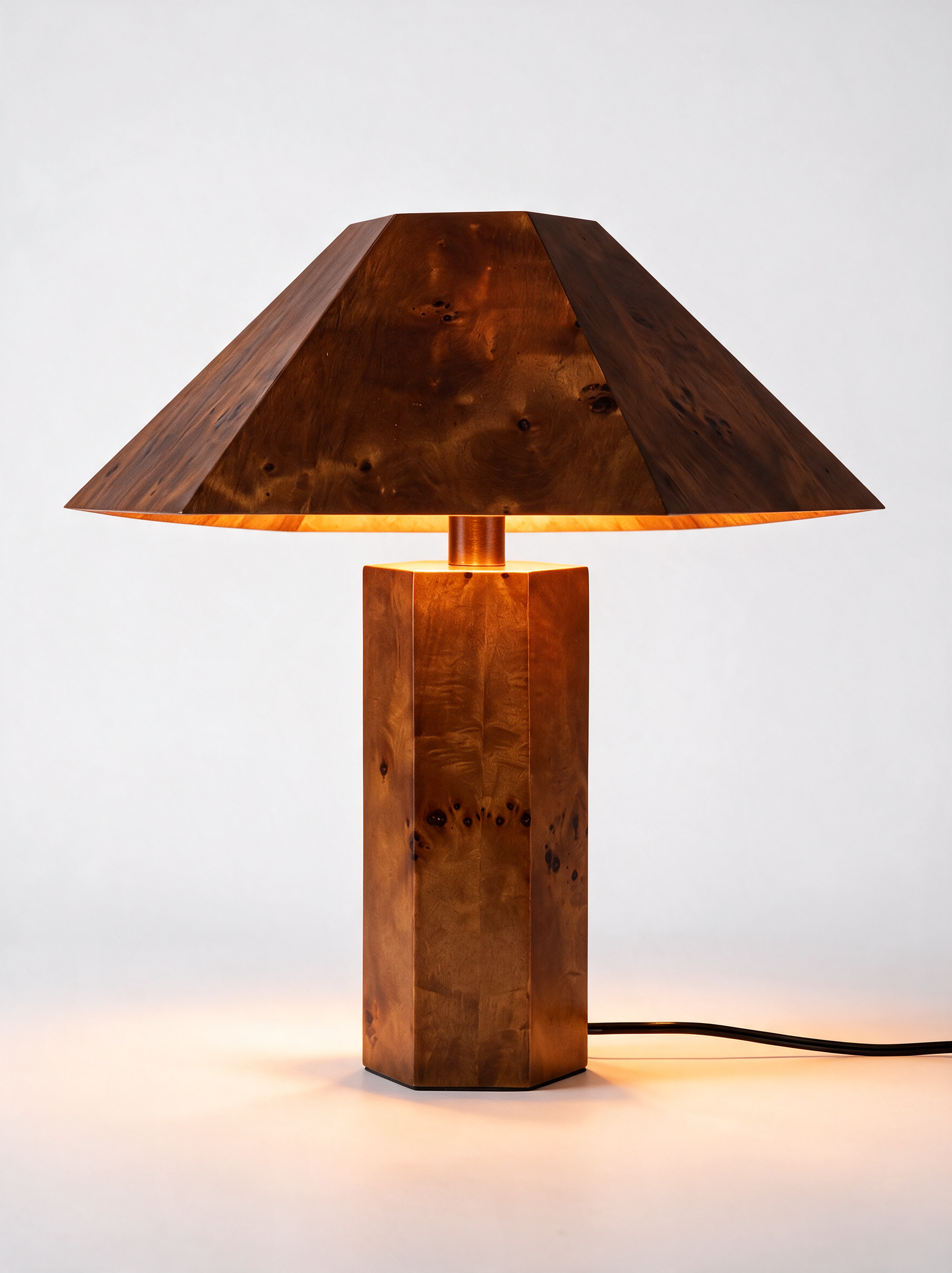 Alva Burl Wood Table Lamp