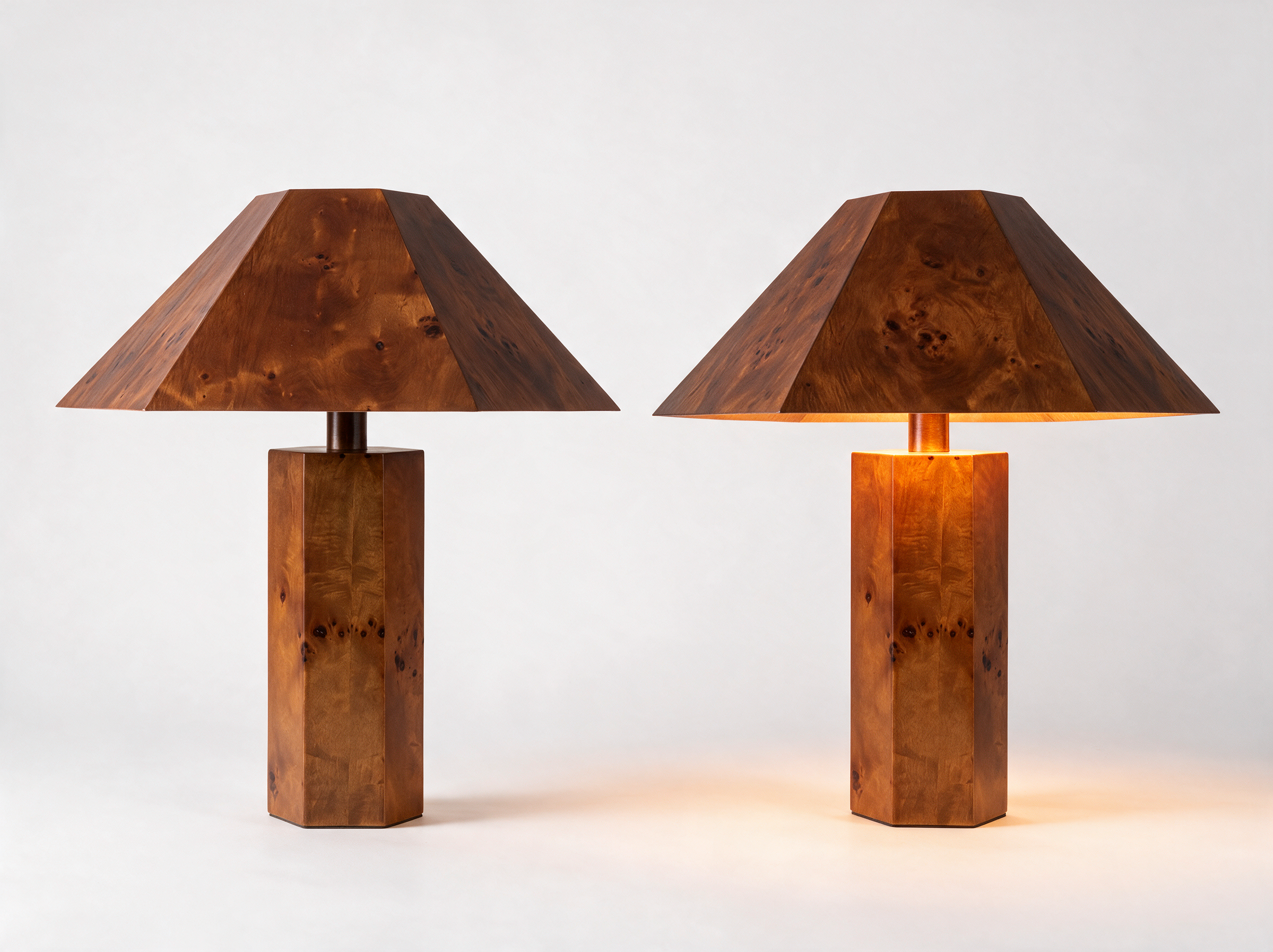 Alva Burl Wood Table Lamp