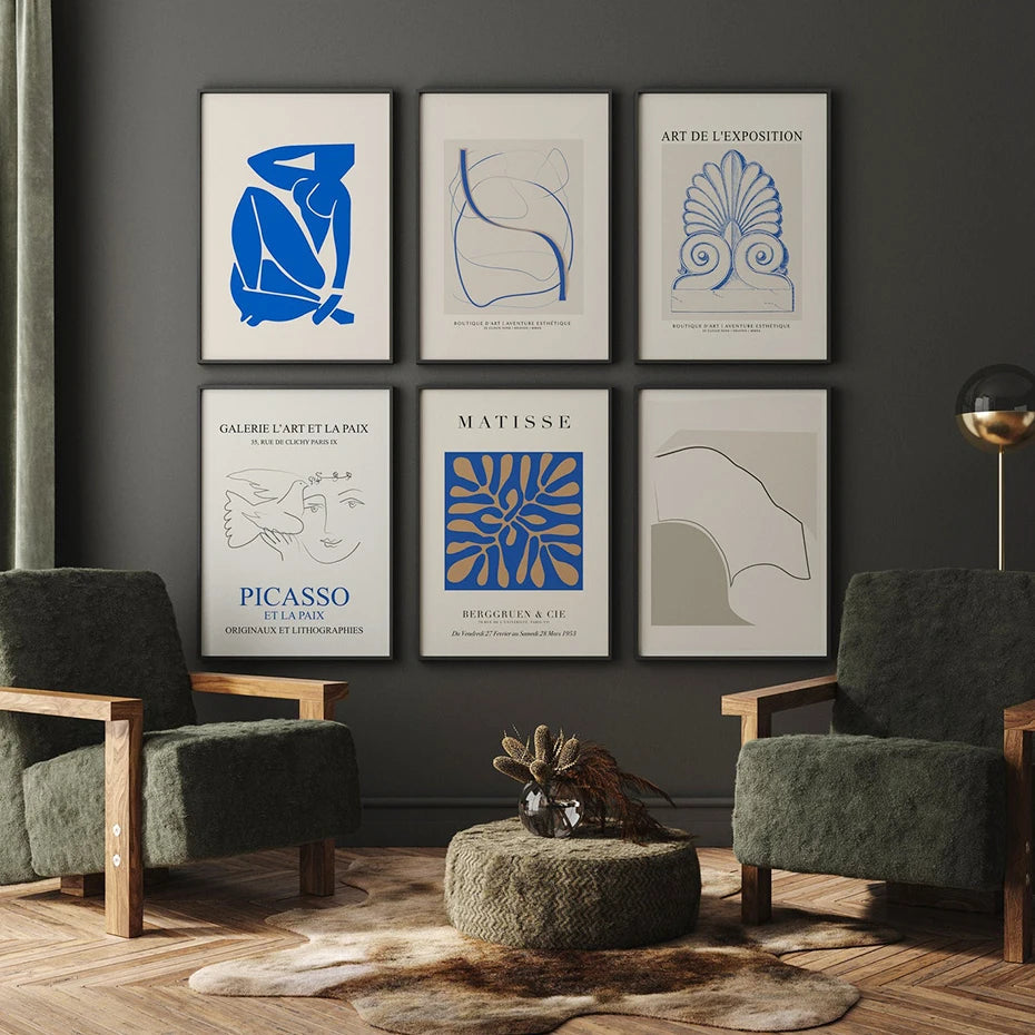 Blue Matisse Prints The deco nook