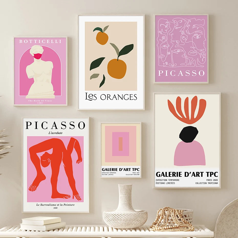 Pink Picasso Prints The deco nook