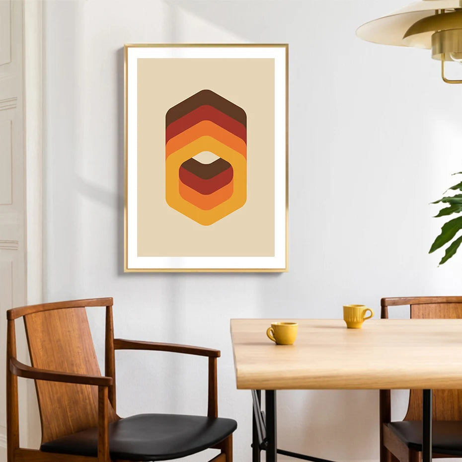 Orange Figures Prints The deco nook