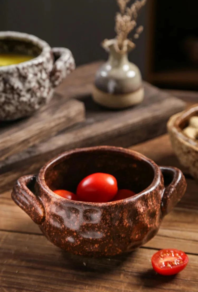 Artisanal Irregular Ceramic Serving Bowl The deco nook