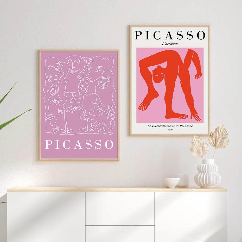 Pink Picasso Prints The deco nook