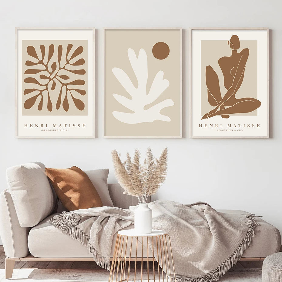 Beige Abstract Prints The deco nook