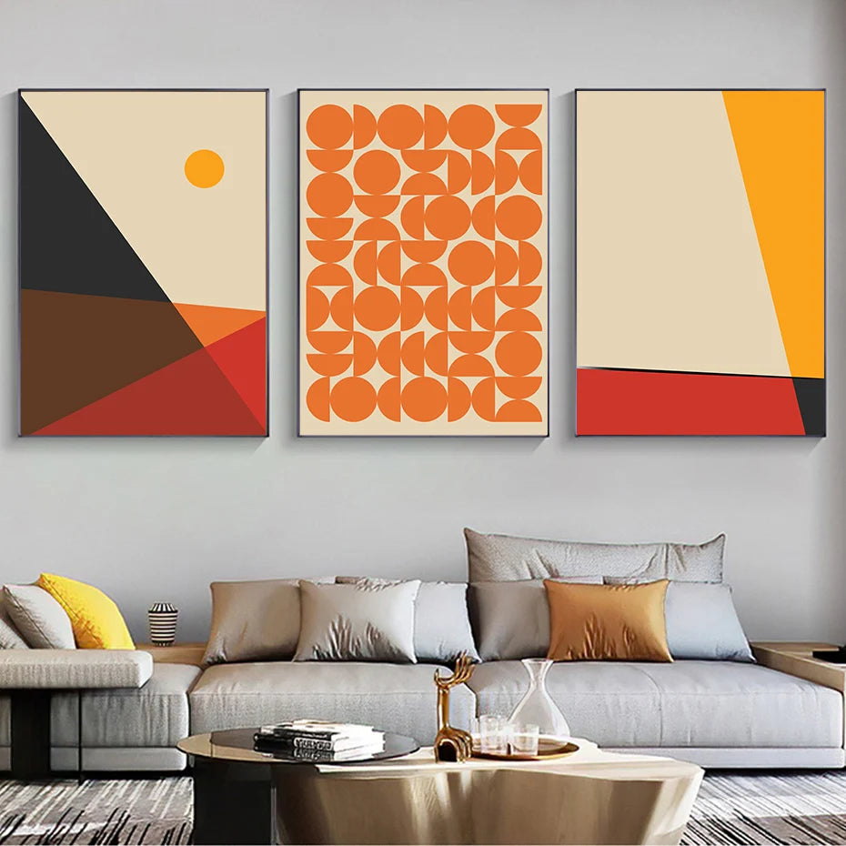 Orange Figures Prints The deco nook