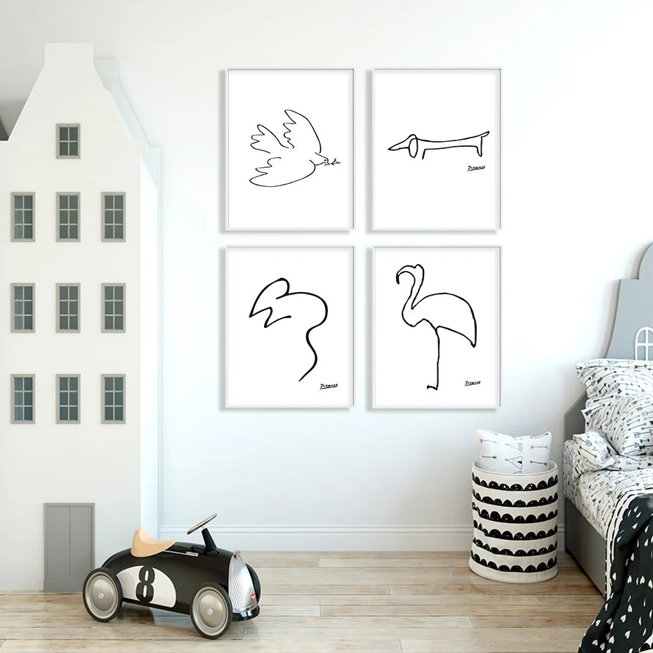 Line Animals Prints The deco nook