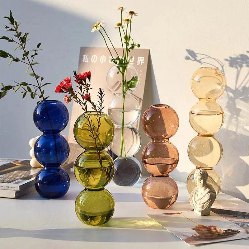 Glass Bubble Vase Collection - The deco nook