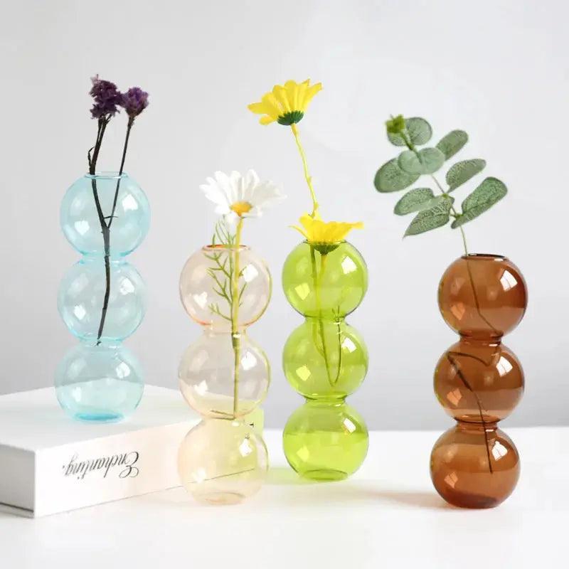 Glass Bubble Vase Collection - The deco nook