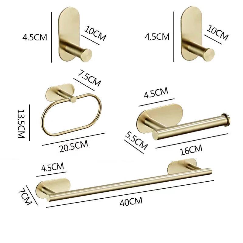 Golden Glamour Bathroom Accessory Set - The deco nook