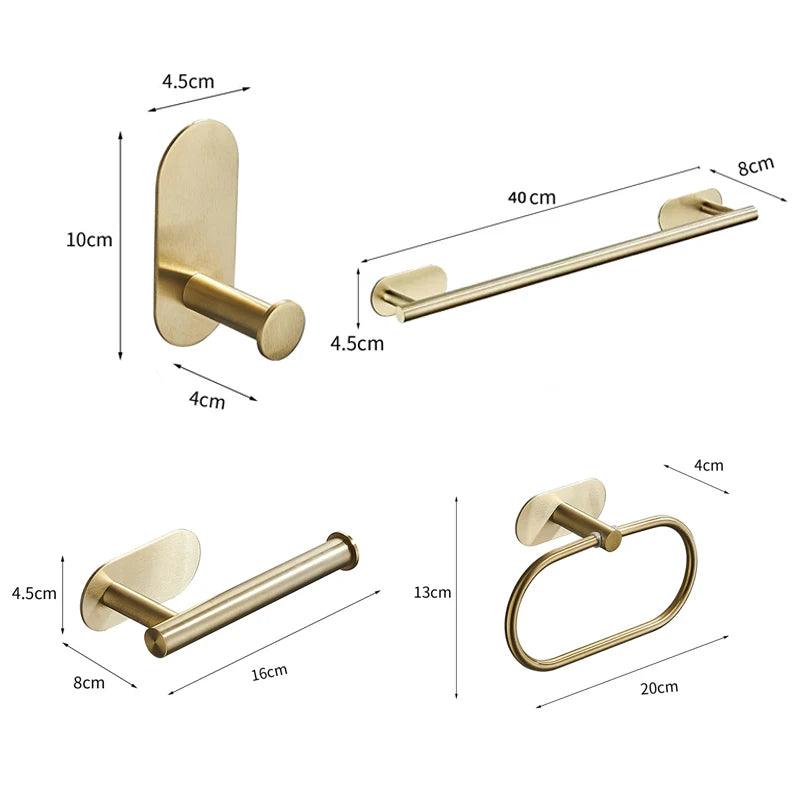 Golden Glamour Bathroom Accessory Set - The deco nook