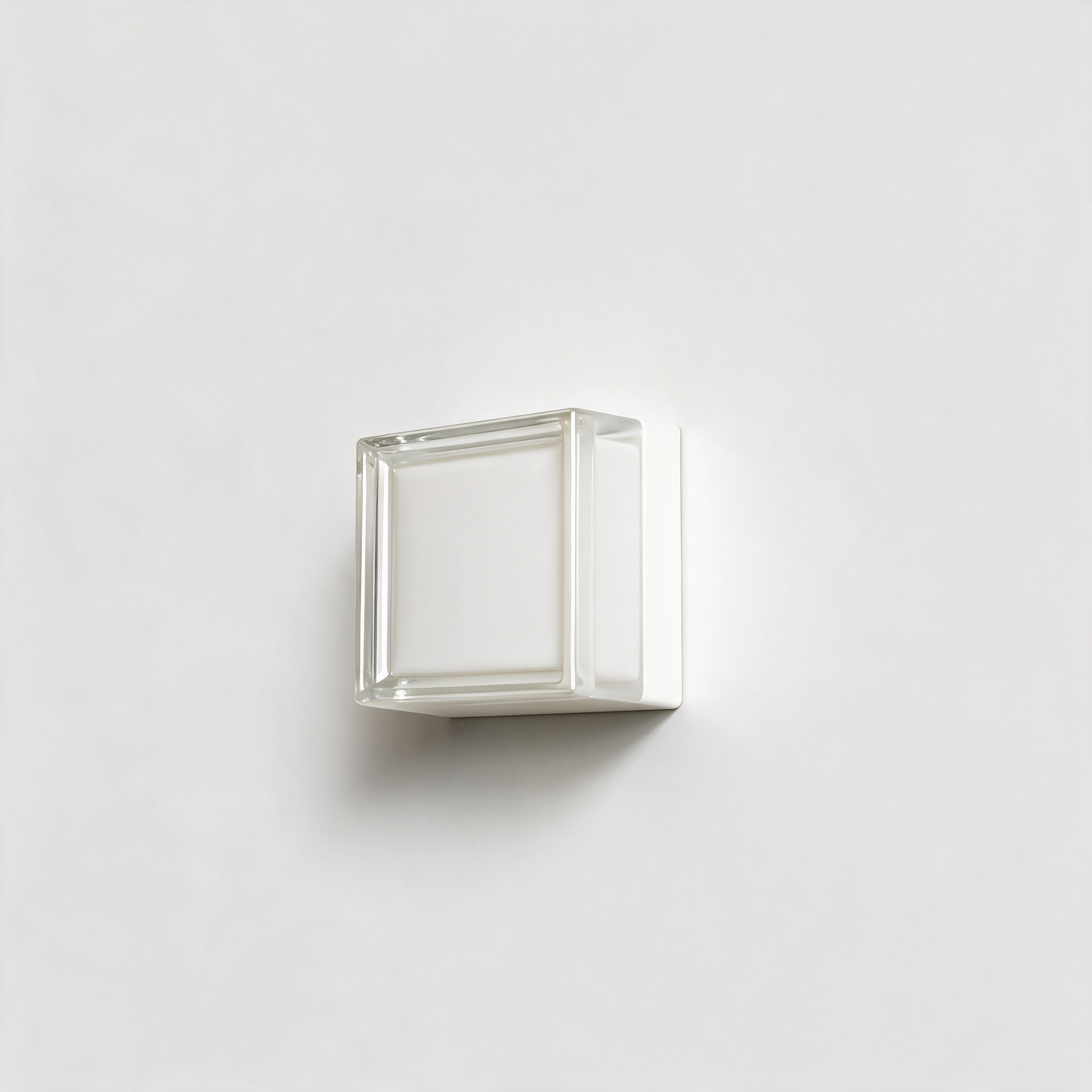 NOOR Wall Sconce, square with white shade on a white base
