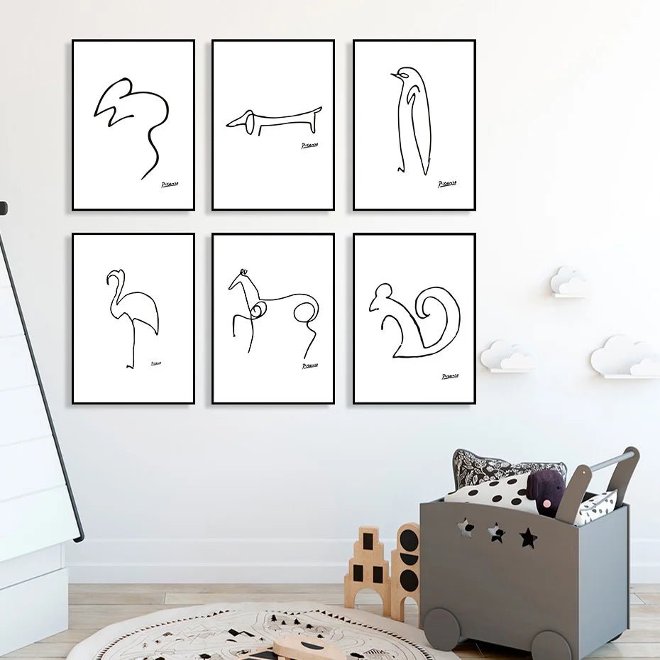 Line Animals Prints - The deco nook