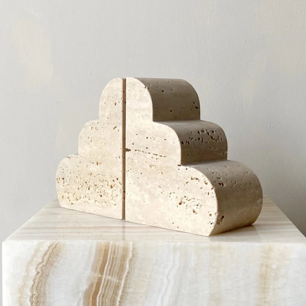 Marble Cave Stone Bookends - The deco nook