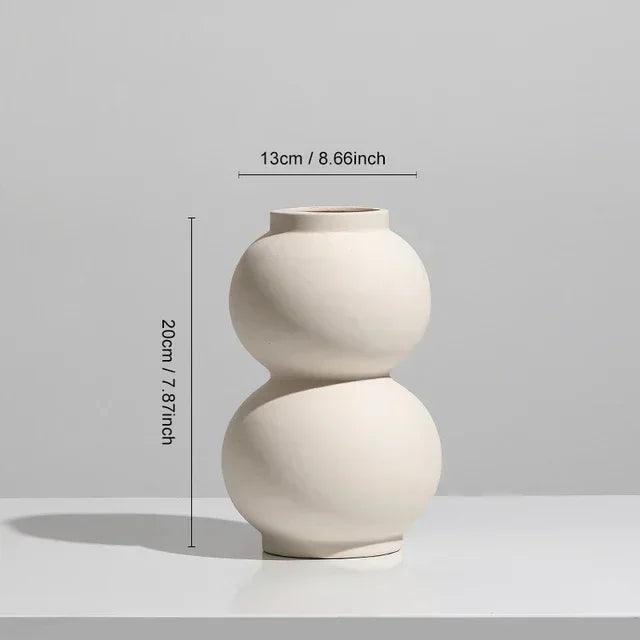 Modern Circular Carved Ceramic Vase - The deco nook