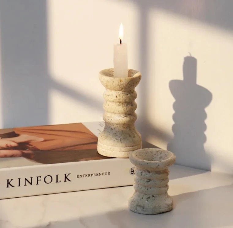 Timeless Stone Candle Holder - The deco nook