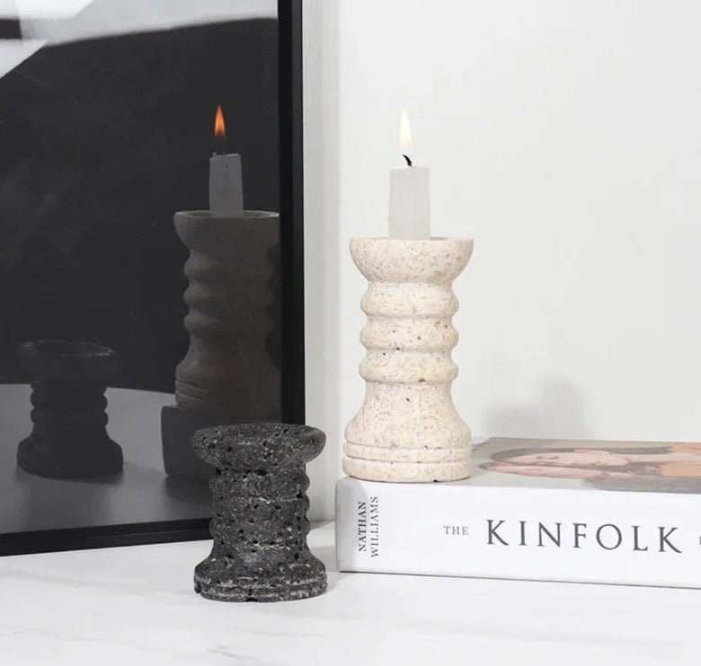 Timeless Stone Candle Holder - The deco nook